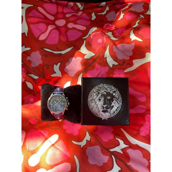 Versus Versace Men's Navy 45 mm Chrono Lion Watch VSPBH7121 MSRP $280 - Picture 7 of 8